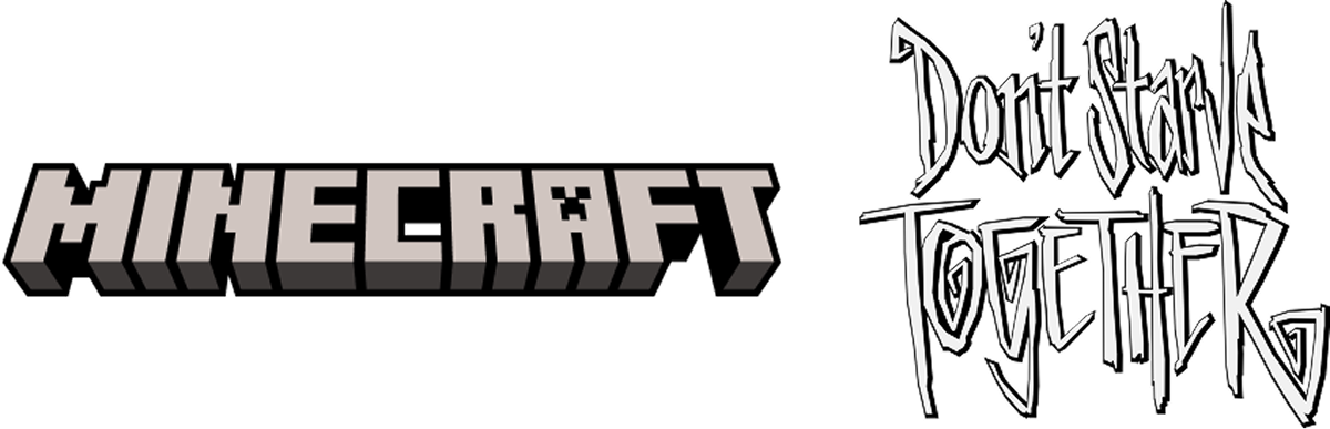 The Minecraft and Don't Starve Together logos.